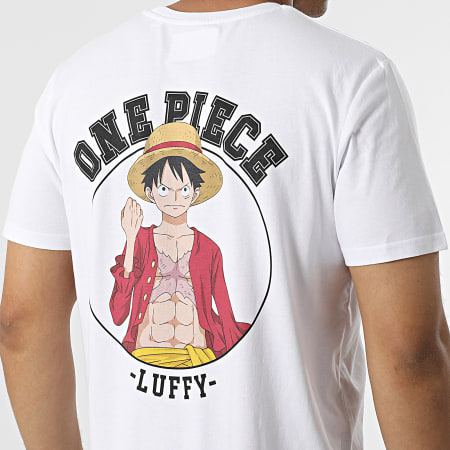 One Piece - Tee Shirt Luffy Back Blanc