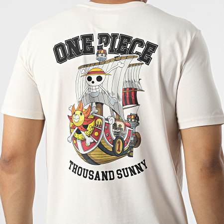 One Piece - Camiseta Thousand Sunny Beige Natural