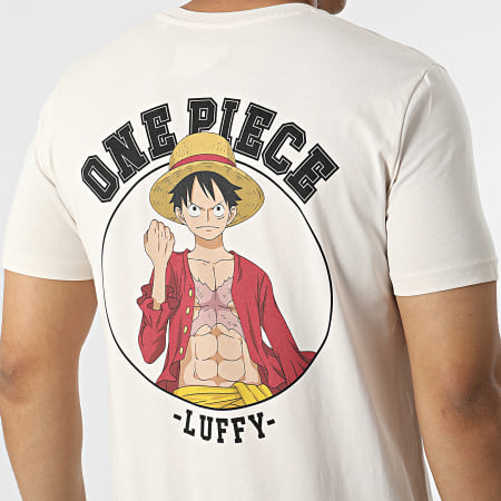 One Piece - Tee Shirt Luffy Back Beige Natural