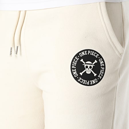 One Piece - Pantaloni da jogging Jolly Roger beige
