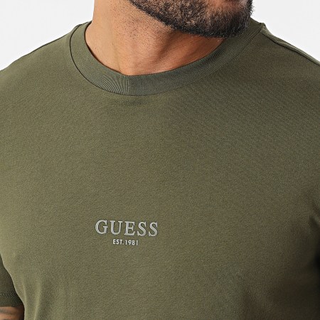 Guess - Slim Camiseta M2YI72 Caqui Verde
