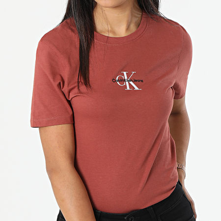 Calvin Klein - Tee Shirt Femme 9135 Rouge Brique