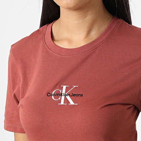 Calvin Klein - Maglietta da donna 9135 rosso mattone