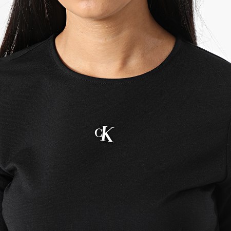 Calvin Klein - Camiseta Manga Larga Mujer Crop 9917 Negro