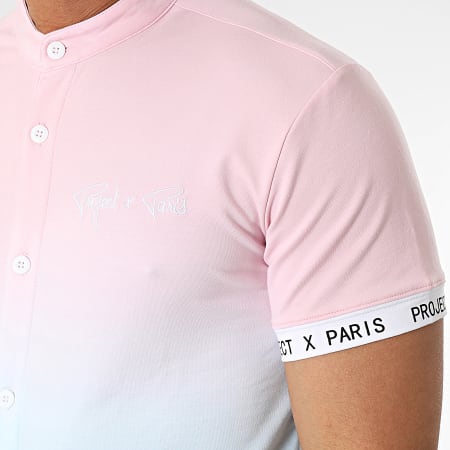 Project X Paris - Camicia a maniche corte 2210222 Azzurro Rosa Gradiente