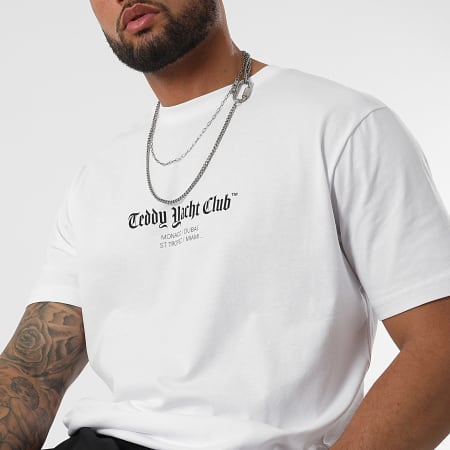 Teddy Yacht Club - Oversize Camiseta Large Half Bear Holo Limited Edition Blanco