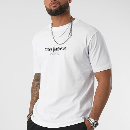 Teddy Yacht Club - Oversize Camiseta Large Half Bear Holo Limited Edition Blanco