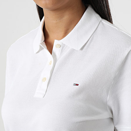 Tommy Jeans - Polo Manches Courtes Femme Slim 9199 Blanc