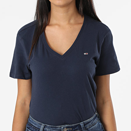 Tommy Hilfiger - Tee Shirt Femme Soft Jersey 4616 Bleu Marine
