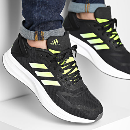 Adidas Sportswear - Baskets Duramo 10 GW4078 Core Black Footwear White Acid Yellow