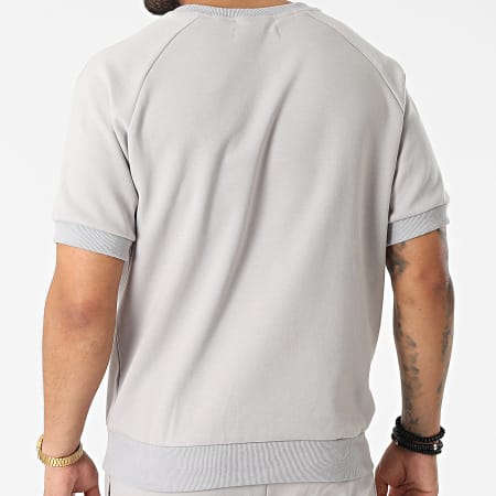 Frilivin - Conjunto de camiseta gris y pantalón corto de jogging