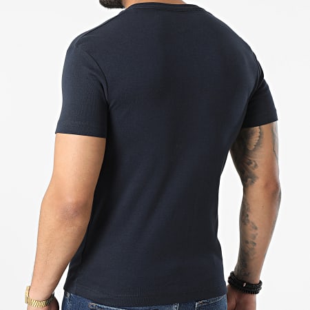 Classic Series - Camiseta cuello tunecino Theo Azul marino