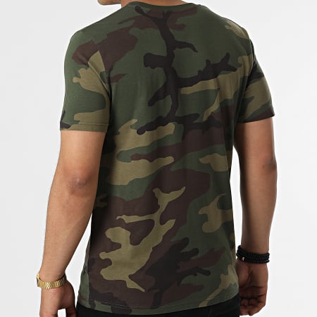 Piraterie Music - Tee Shirt Logo Camouflage Kaki Vert Fluo
