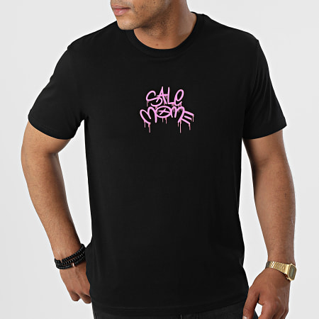 Sale Mome - Tee Shirt Toto Noir Rose Fluo