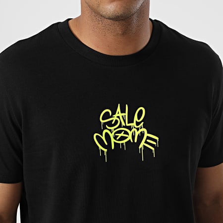 Sale Môme Paris - Camiseta Toto Negro Amarillo Fluo