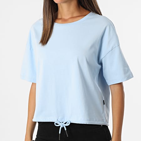 Noisy May - Camiseta Crop Duru Azul Mujer