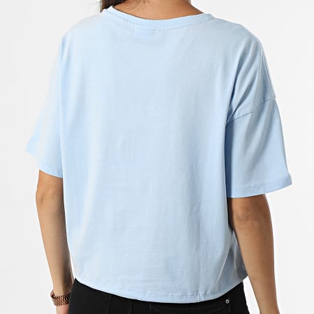 Noisy May - Tee Shirt Femme Crop Duru Bleu Ciel