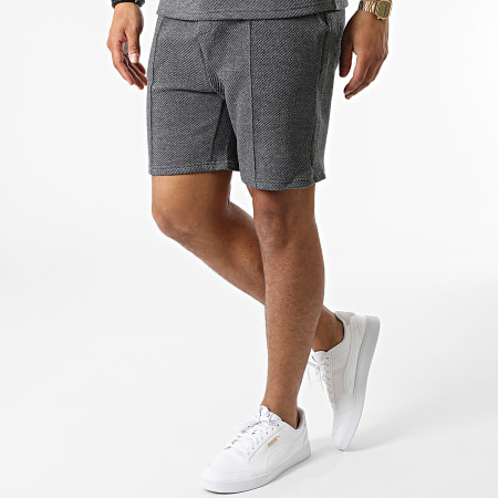 Frilivin - Set di maglietta e pantaloncini da jogging grigio antracite screziato