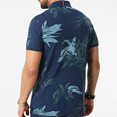 Tommy Hilfiger - Polo A Manches Courtes Palm Floral Print 5775 Bleu Marine Floral