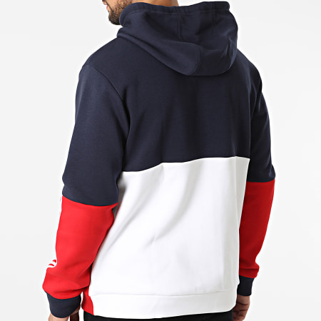 Adidas Sportswear - Sweat Capuche A Bandes HL1983 Rouge Bleu Marine Blanc