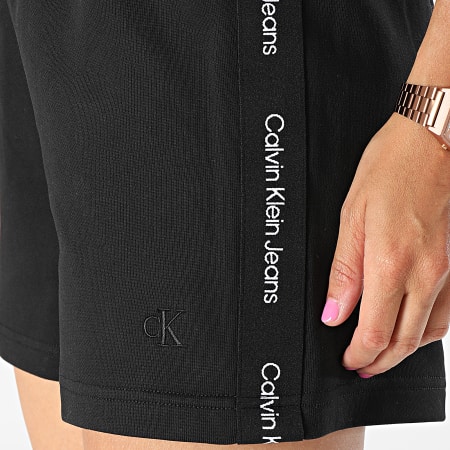 Calvin Klein - Short Jogging Femme A Bandes 8964 Noir