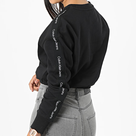 Calvin Klein - Sudadera de cuello redondo para mujer 8980 Negro