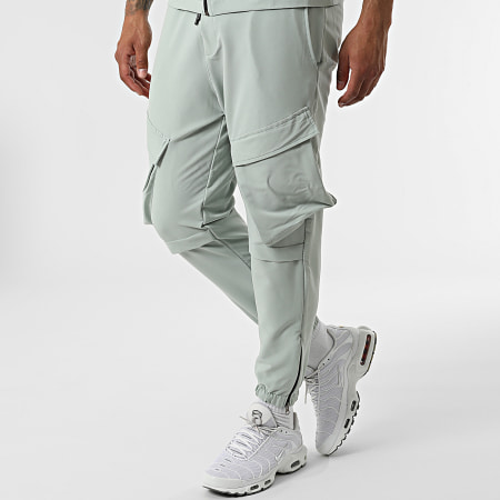 Classic Series - Set di pantaloni da jogging con zip F22-911T Verde chiaro