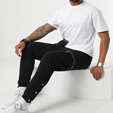 Classic Series - Camiseta Pocket Jogging Pants Set F22-906T Negro Blanco
