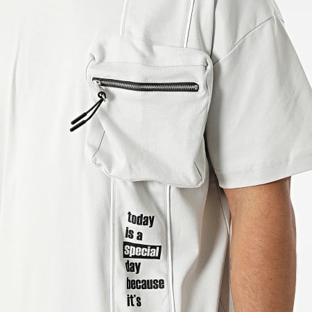 Classic Series - Oversize Jogging Short Camiseta Set Y258UST Gris