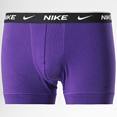 Nike - Lot De 3 Boxers Every Cotton Stretch KE1008 Noir Violet Orange
