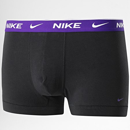 Nike - Confezione da 3 boxer in cotone elasticizzato KE1008 nero viola rosso