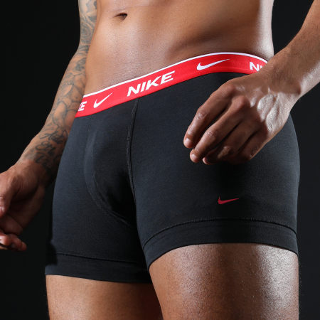 Nike - Every Cotton Stretch Boxer Set KE1008 Negro Morado Rojo