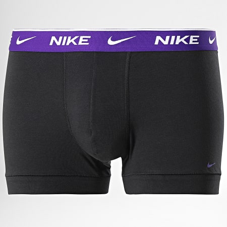 Nike - Set di 2 boxer in cotone elasticizzato per tutti i giorni KE1085 Viola Nero