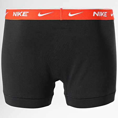 Nike - Juego de 2 bóxers de algodón elástico KE1085 Naranja Negro