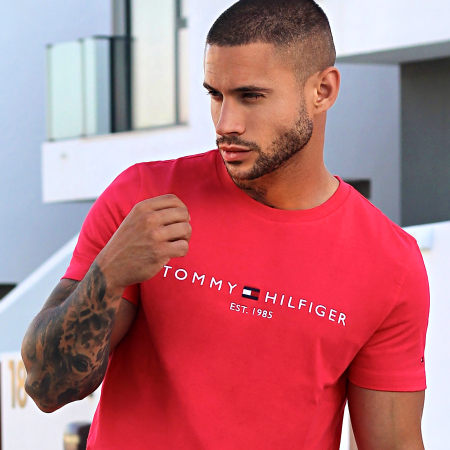 Tommy Hilfiger - Tee Shirt Tommy Logo 1797 Rouge