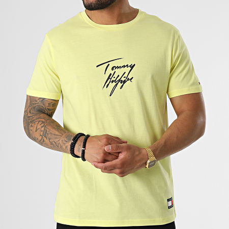 Tommy Hilfiger - Maglietta con logo 1787 giallo