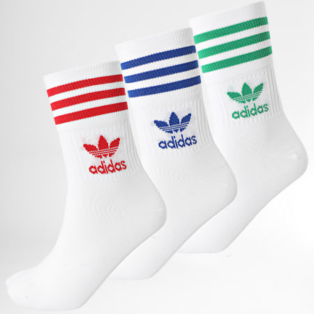 Adidas Originals - 3 paia di calzini a taglio medio GG1015 Bianco