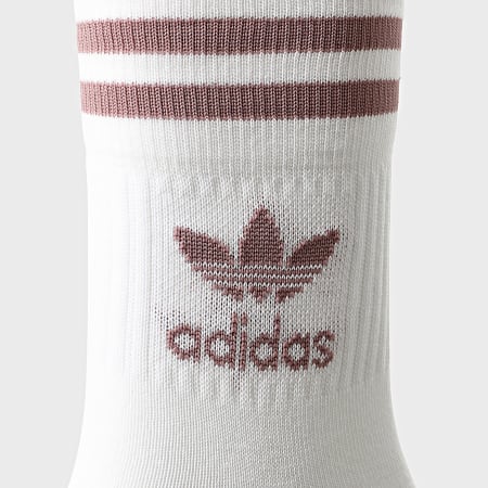Adidas Originals - 3 paia di calzini a taglio medio HL9222 Bianco Beige Taupe