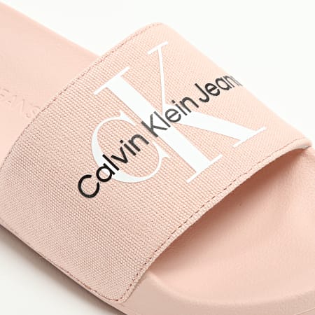 Calvin Klein - Claquettes Femme Slide Monogram 0103 Pink Blush