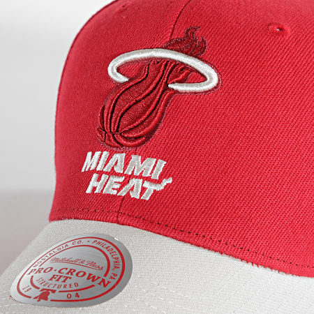 Mitchell And Ness - Casquette Snapback Off Team Miami Heat Rouge