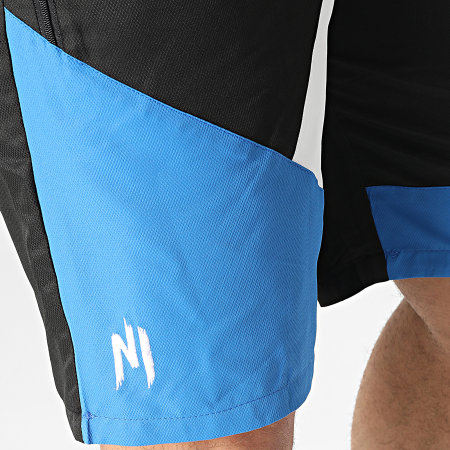 NI by Ninho - Magnum Striped Jogging Shorts Negro Azul Blanco