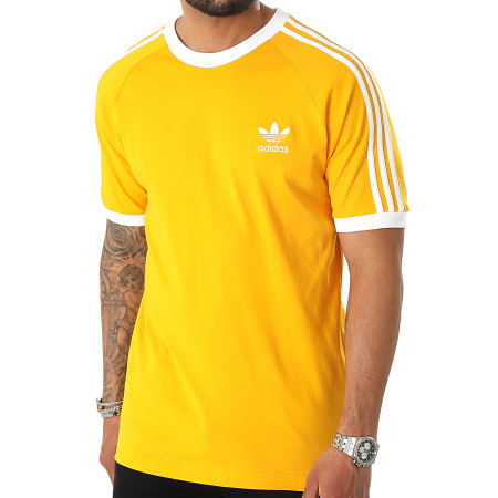 Adidas Originals - Maglietta a righe HK7278 Arancione Giallo