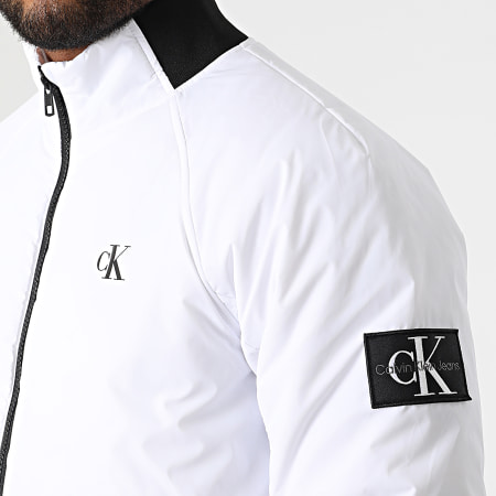 Calvin Klein - Harrington 0930 Giacca bianca con zip imbottita