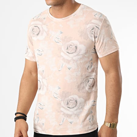 Kymaxx - Camiseta TM0448 Rosa Floral