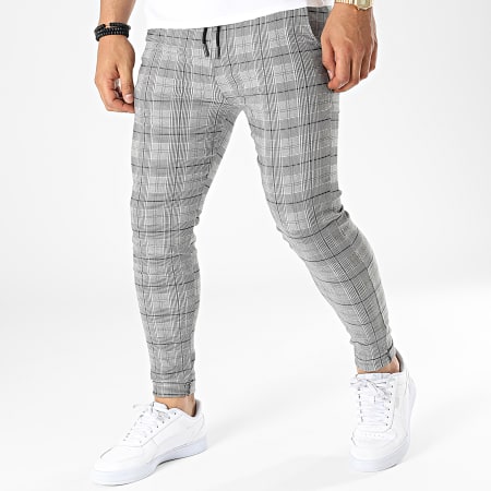 MTX - K755 Pantaloni a quadri grigio marrone