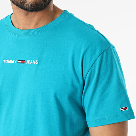 Tommy Jeans - Tee Shirt Small Text 9701 Bleu