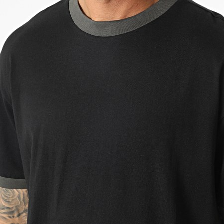 Urban Classics - Camiseta Ringer Oversize TB4664 Negro