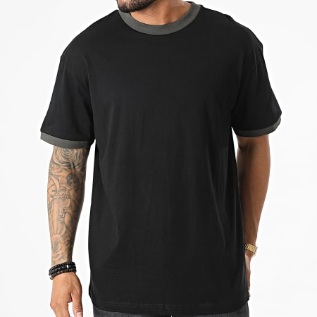 Urban Classics - Camiseta Ringer Oversize TB4664 Negro