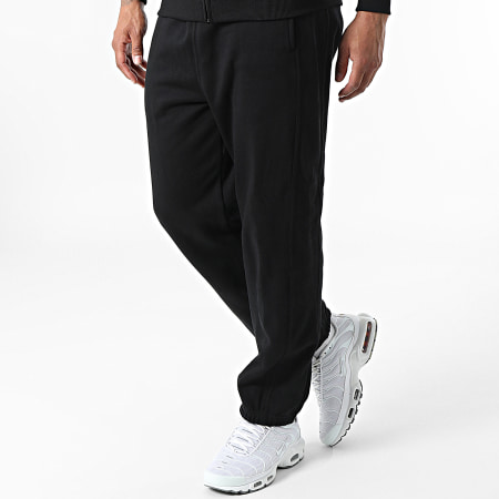 Urban Classics - TB001 Set di pantaloni da jogging e felpa nera con cappuccio e zip