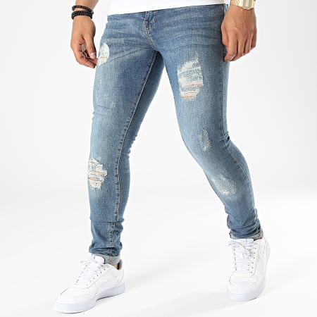 Urban Classics - Jeans slim TB4661 Blu Denim